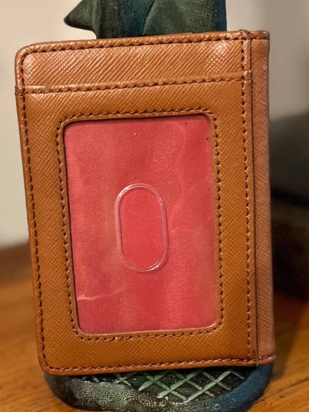 Tory Burch Cognac Bifold Leather Card & Key Holder with Gold Logo - Picture 2 of 4